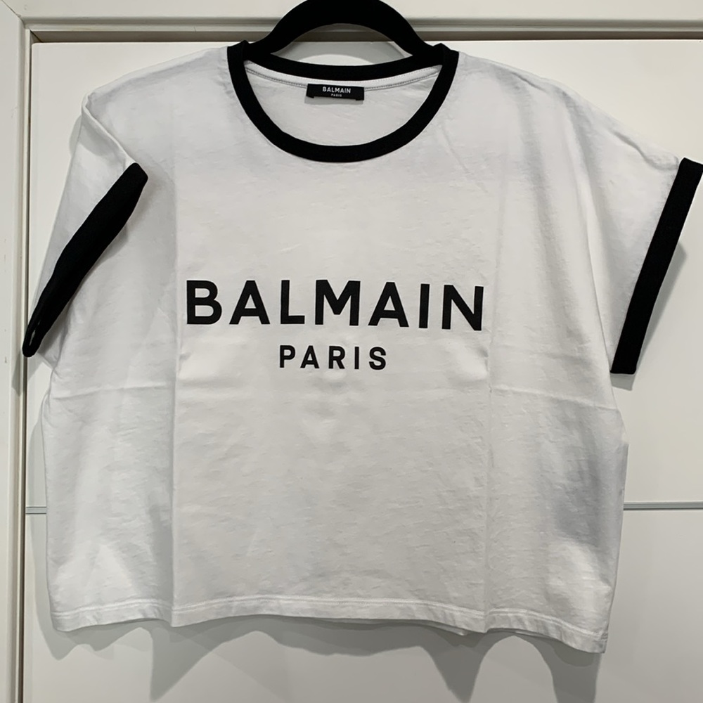 Balmain Cropped tee size L.